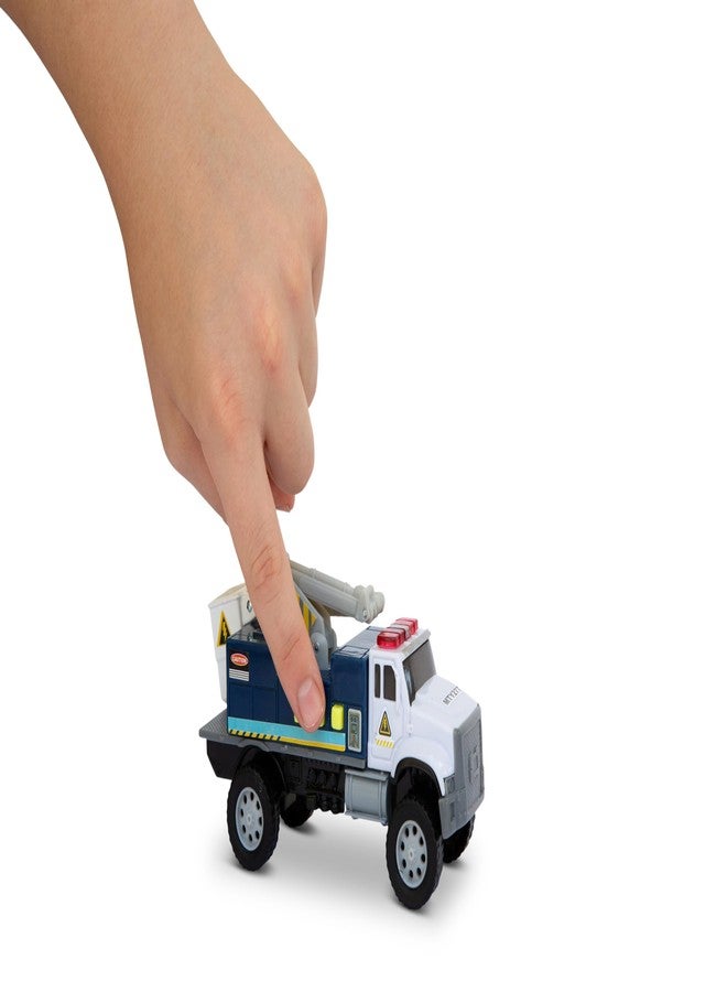 Mighty Fleet Toughest Minis 5" Cherry Picker Toy w/Lights & Sounds, Realistic Design & Batteries Included - Age 3+ - Image 3